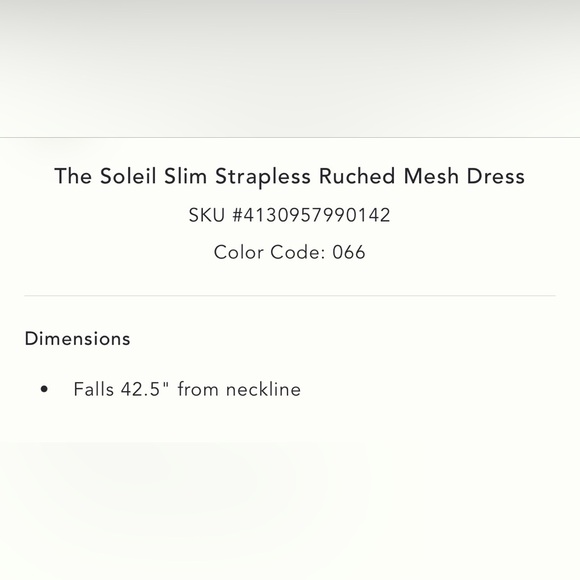 NWT Anthropologie Soleil Slim Strapless Dress - Picture 7 of 7